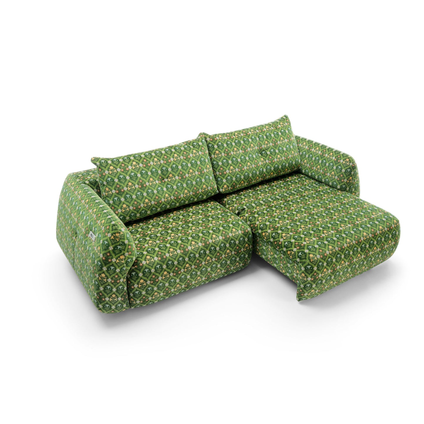 Sofa z elektrycznym wysuwem siedzisk Camira × Tyszka