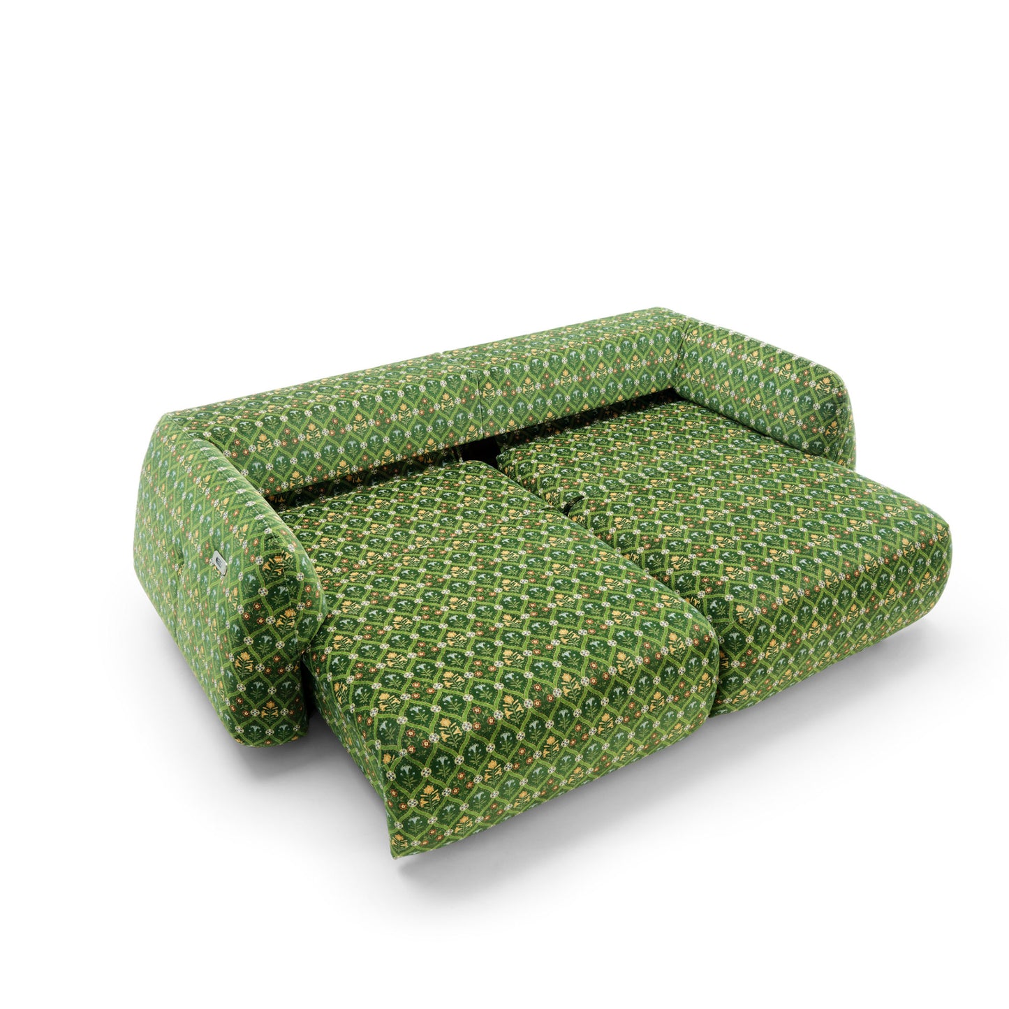 Sofa z elektrycznym wysuwem siedzisk Camira × Tyszka