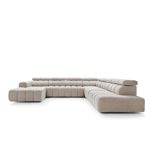 Modular corner sofa with electric seat extension Zürich
