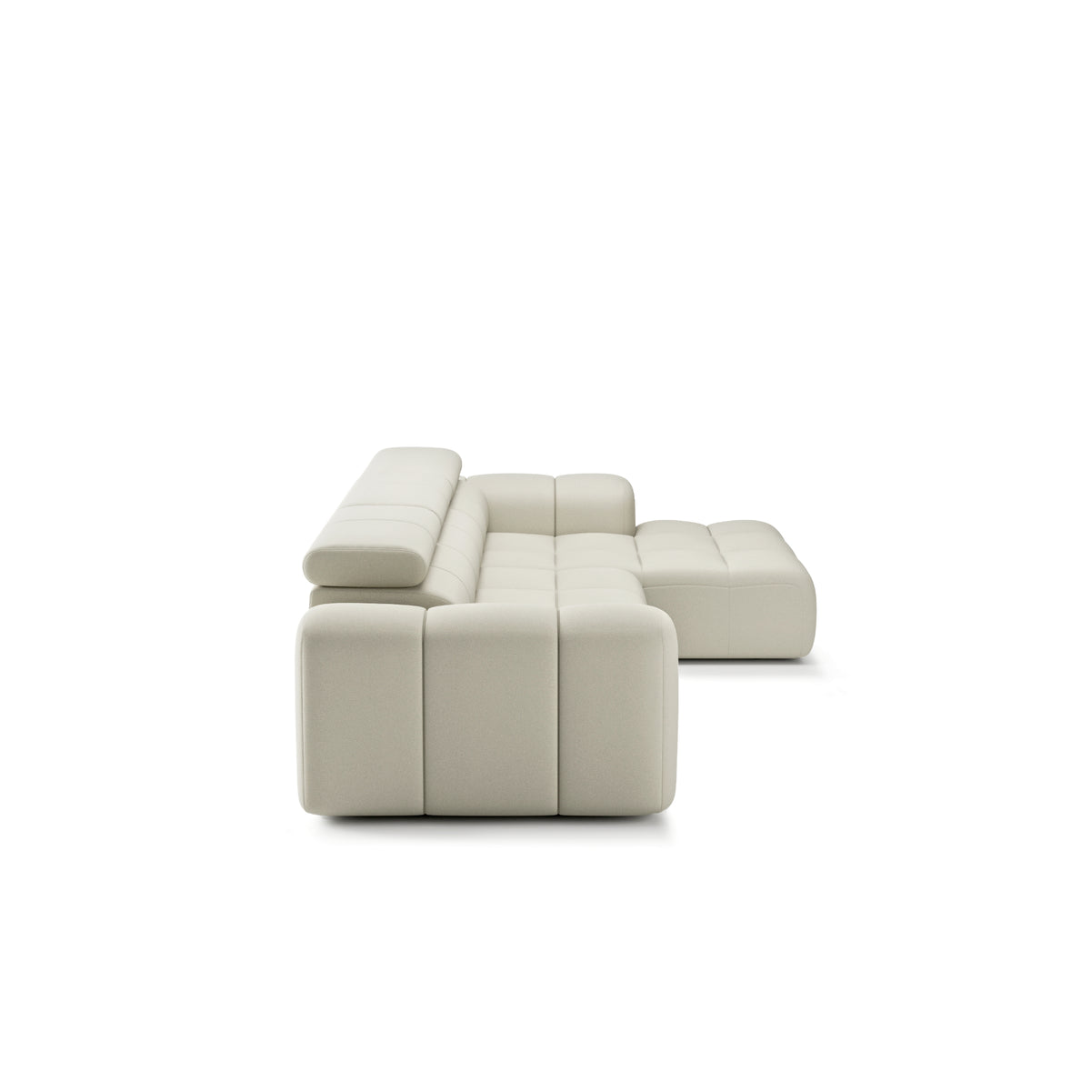 Canapé d'angle modulable Bloom avec rallonge d'assise électrique