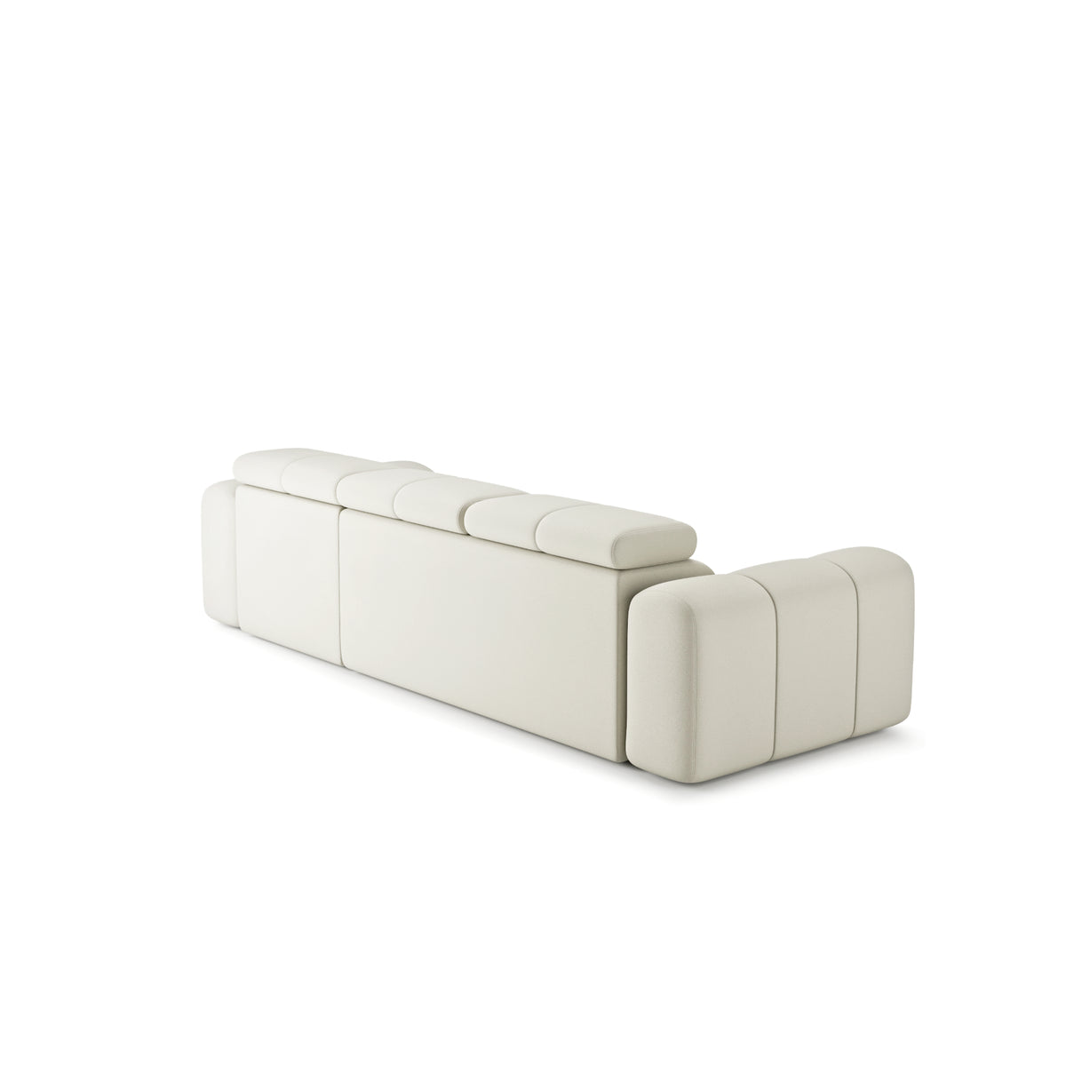Canapé d'angle modulable Bloom avec rallonge d'assise électrique