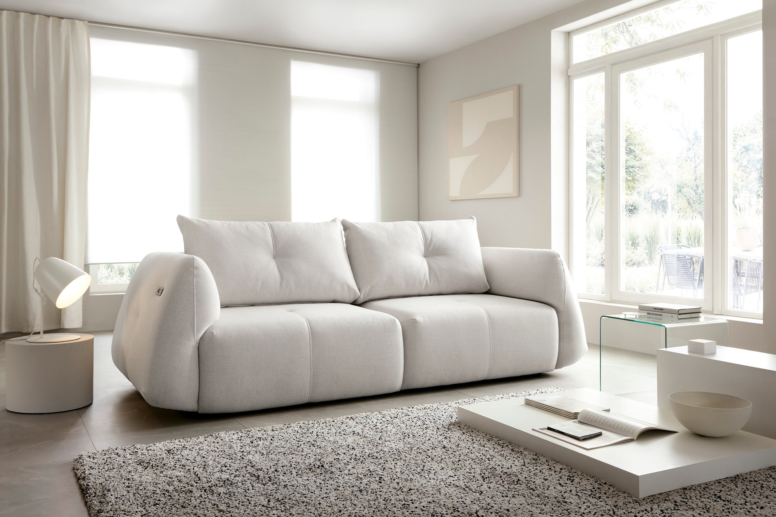 Sofa z elektrycznym wysuwem siedzisk Camira