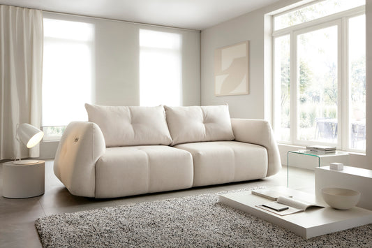 Sofa z elektrycznym wysuwem siedzisk Camira