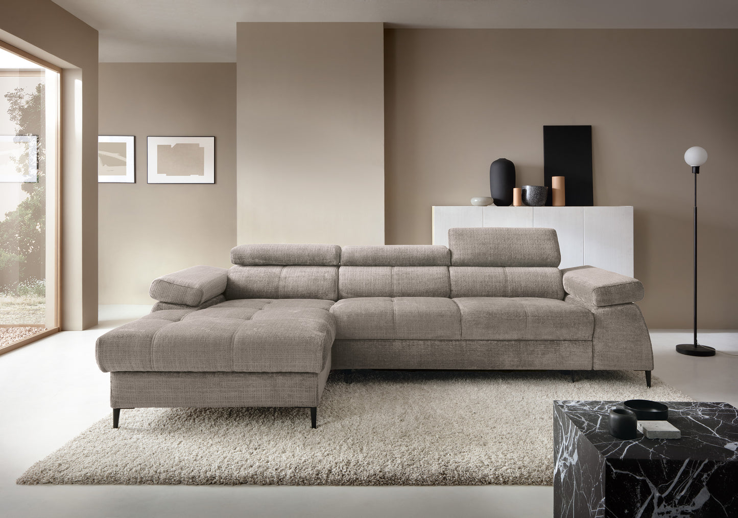 Canapé d'angle avec fonction couchage Cordoba I