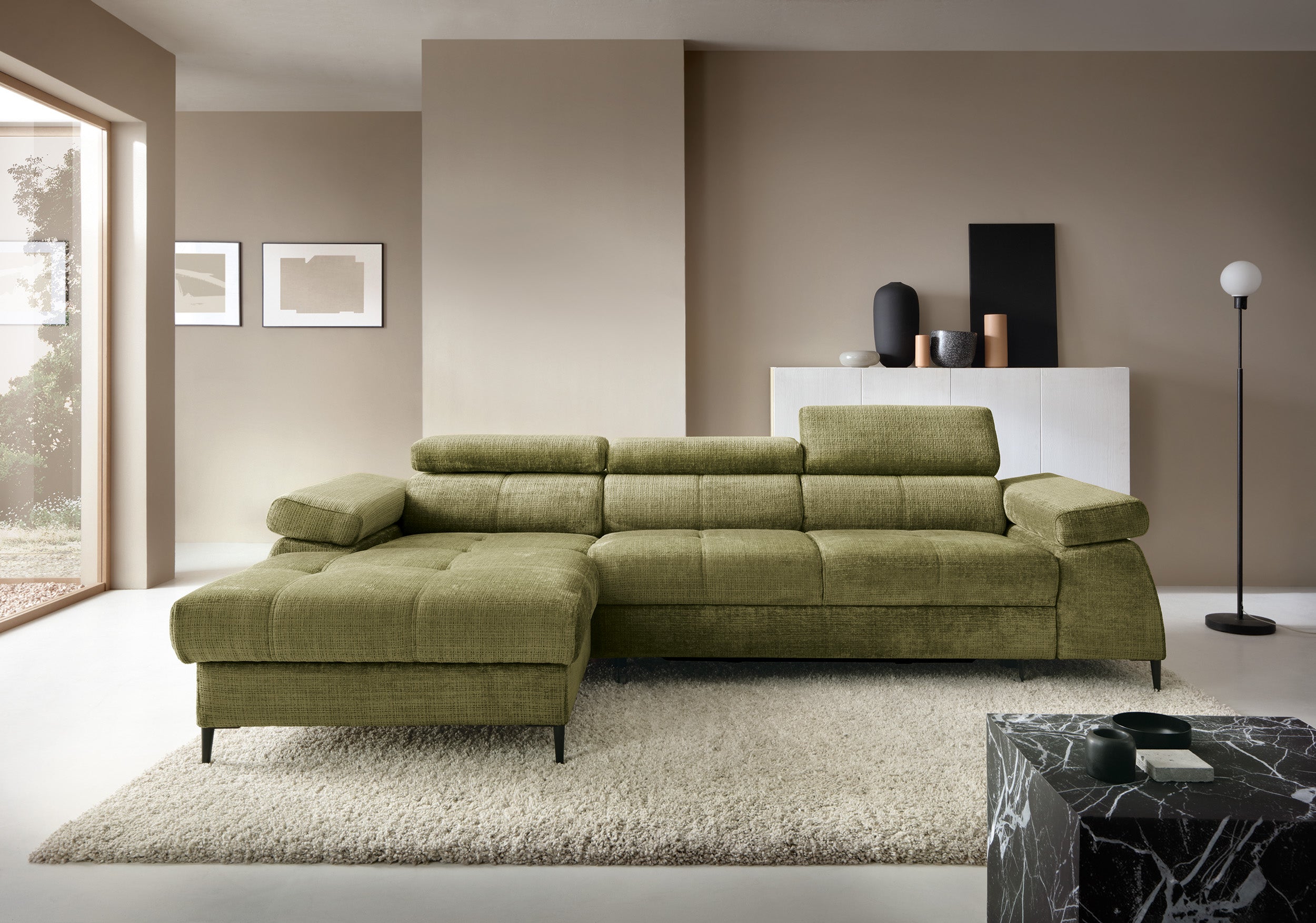 Canapé d'angle avec fonction couchage Cordoba I