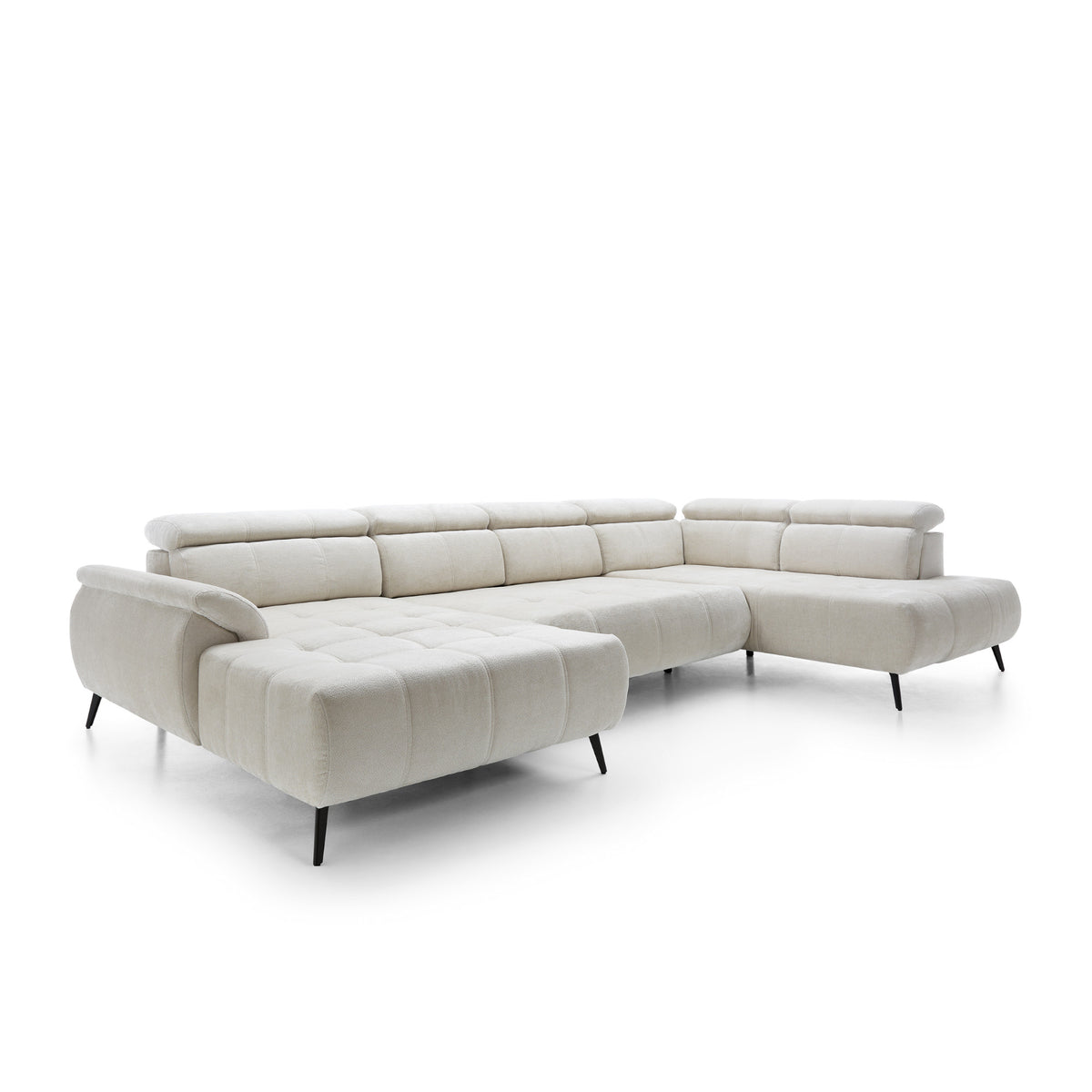 Corner sofa with electric seat extension Genova III