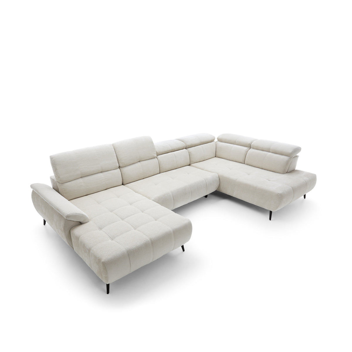 Corner sofa with electric seat extension Genova III