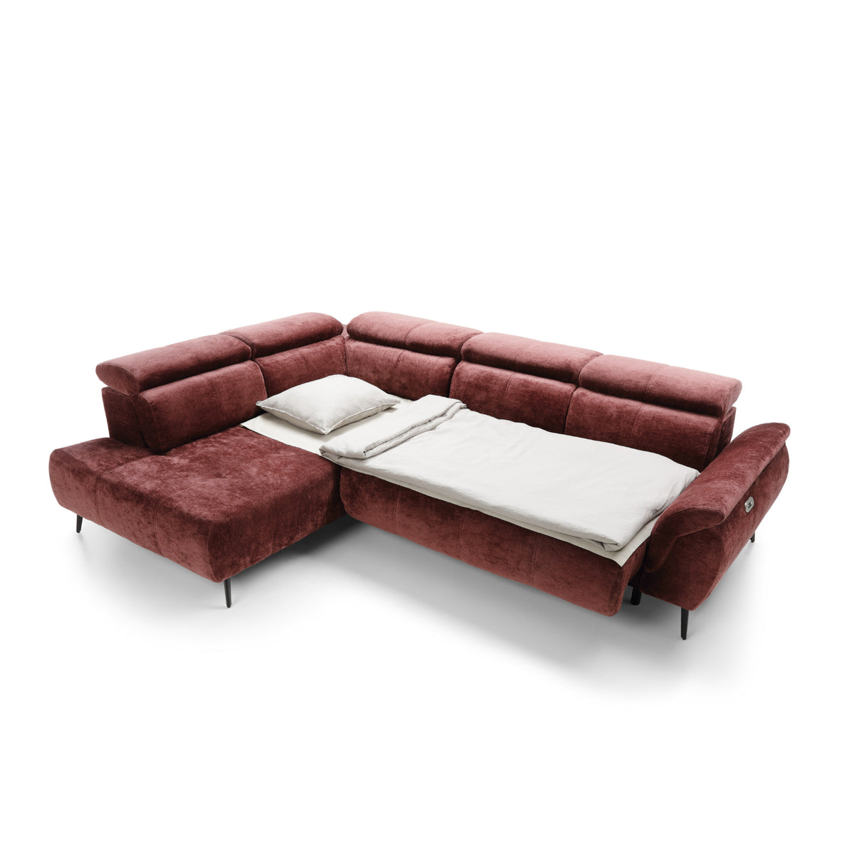 Corner sofa with electric seat extension Genova II