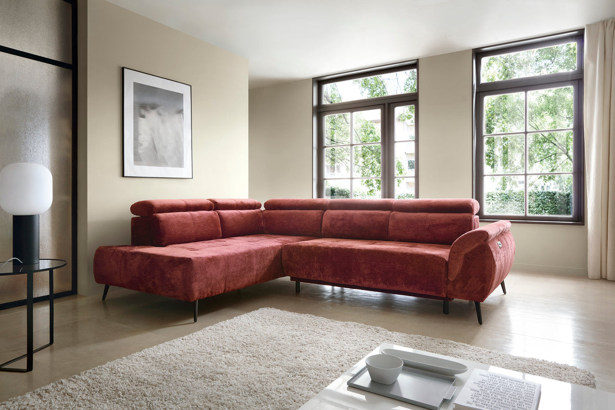 Corner sofa with electric seat extension Genova II