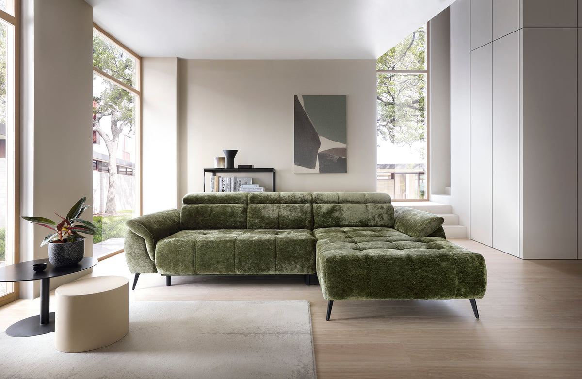 Corner sofa with electric seat extension Genova I