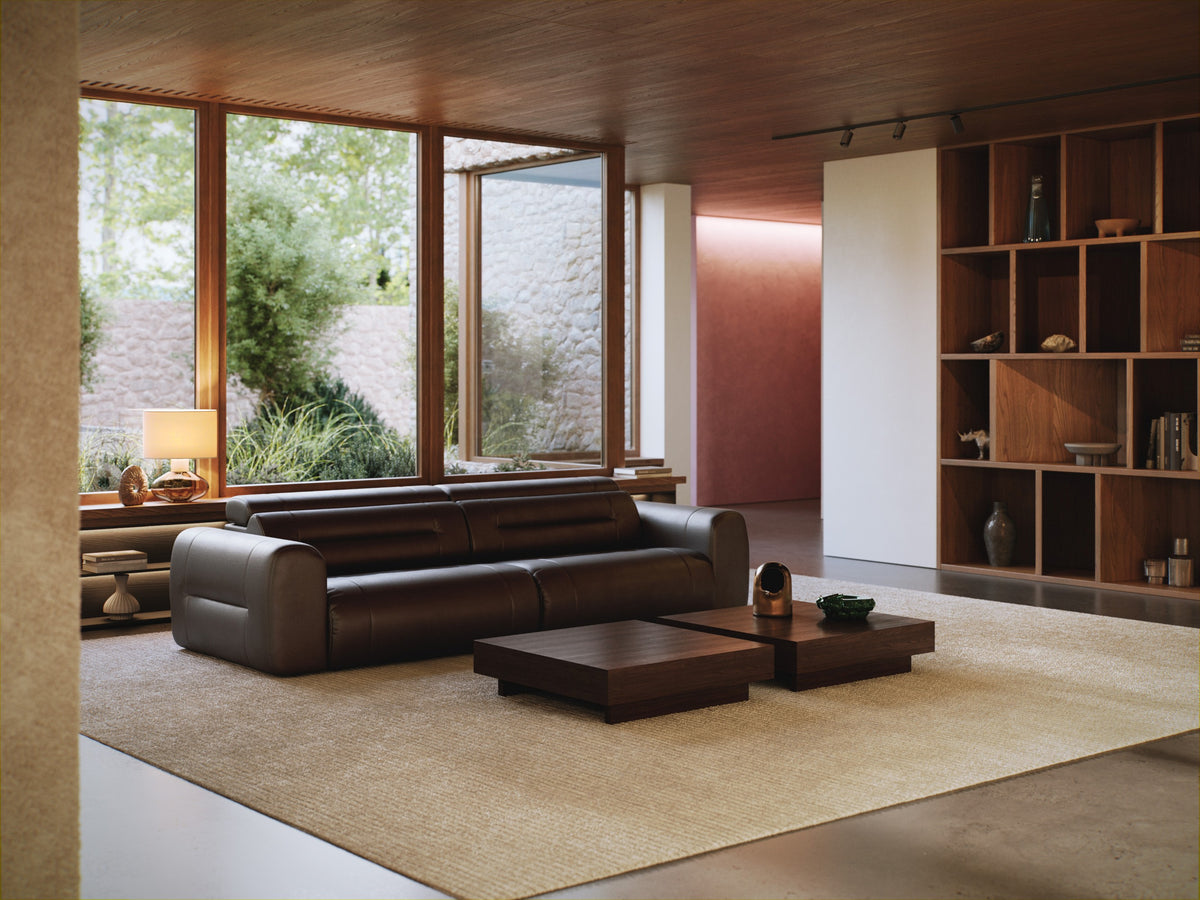 Sofa modułowa z elektrycznym wysuwem siedzisk Leone