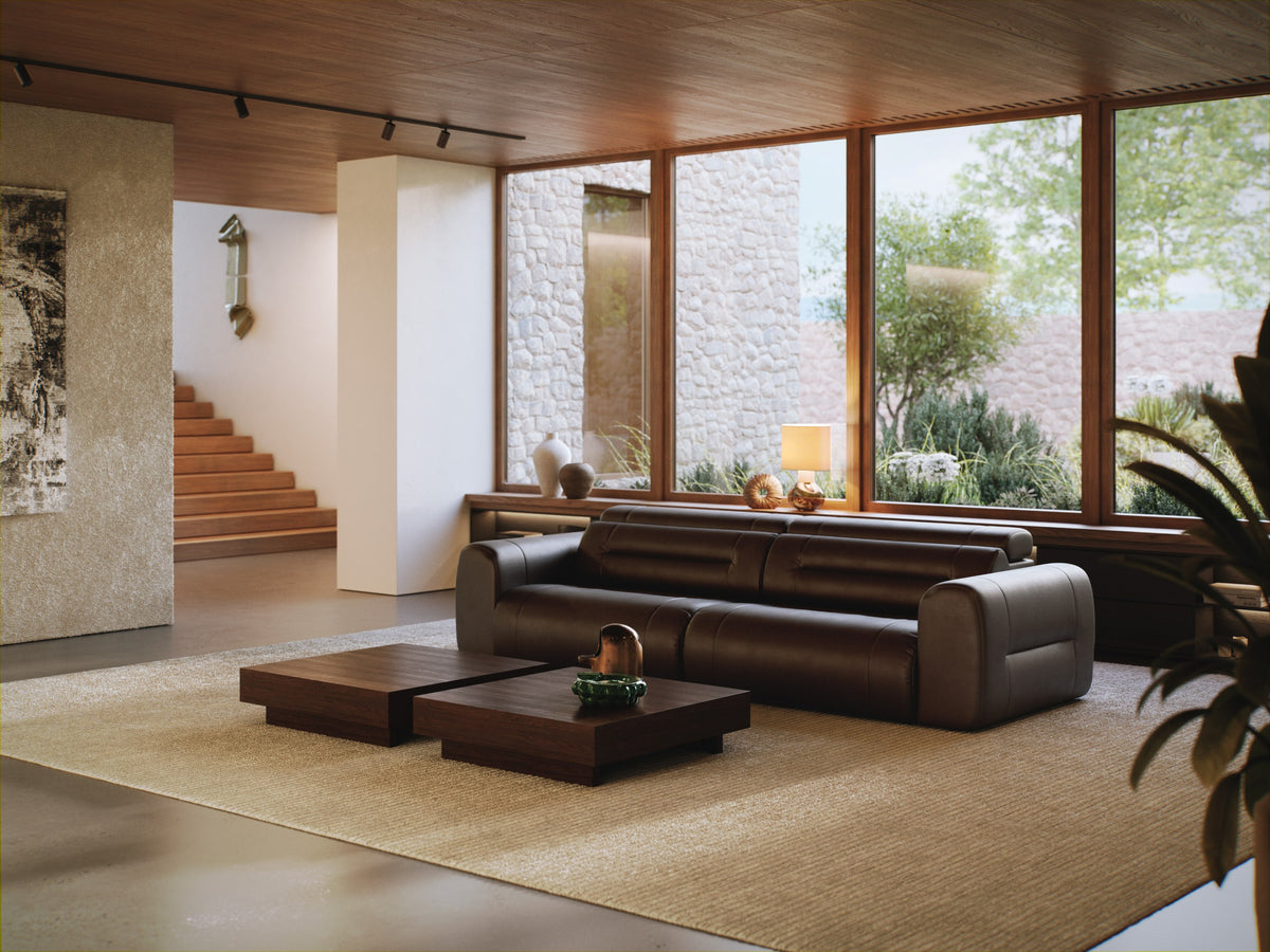 Sofa modułowa z elektrycznym wysuwem siedzisk Leone