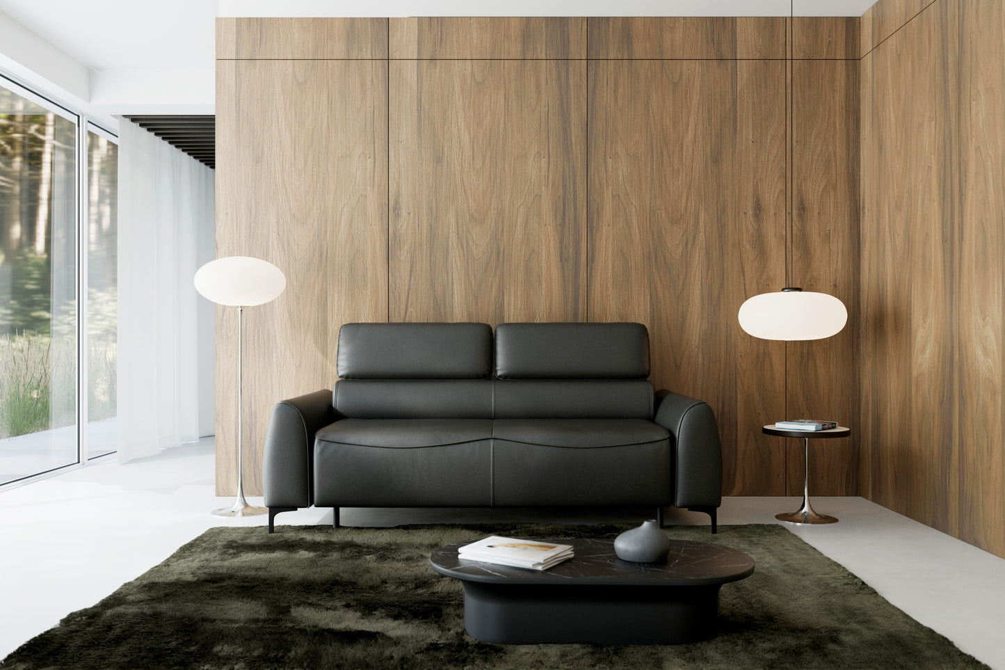 Sofa with Italian Monza frame