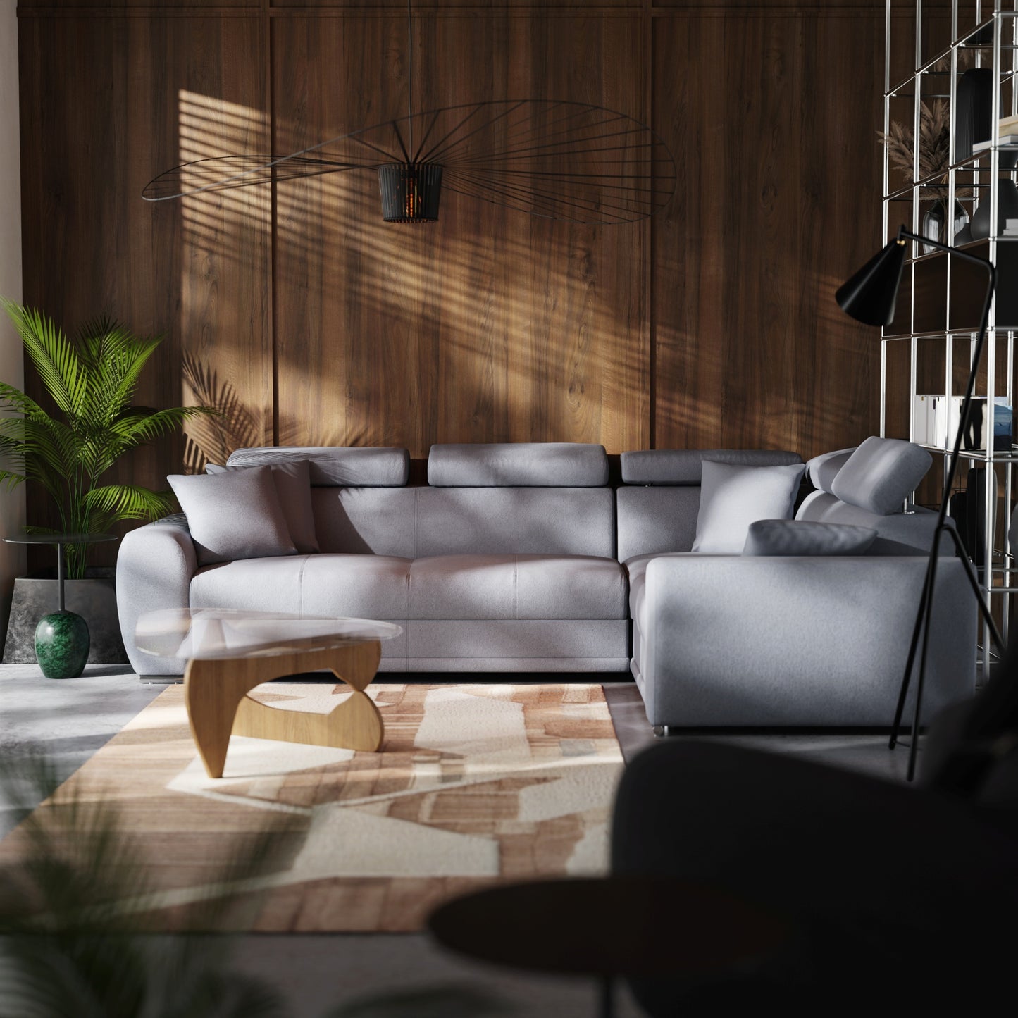 Canapé d'angle Moon avec fonction couchage