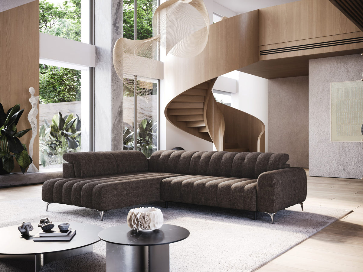 Padova II corner sofa with electric seat extension