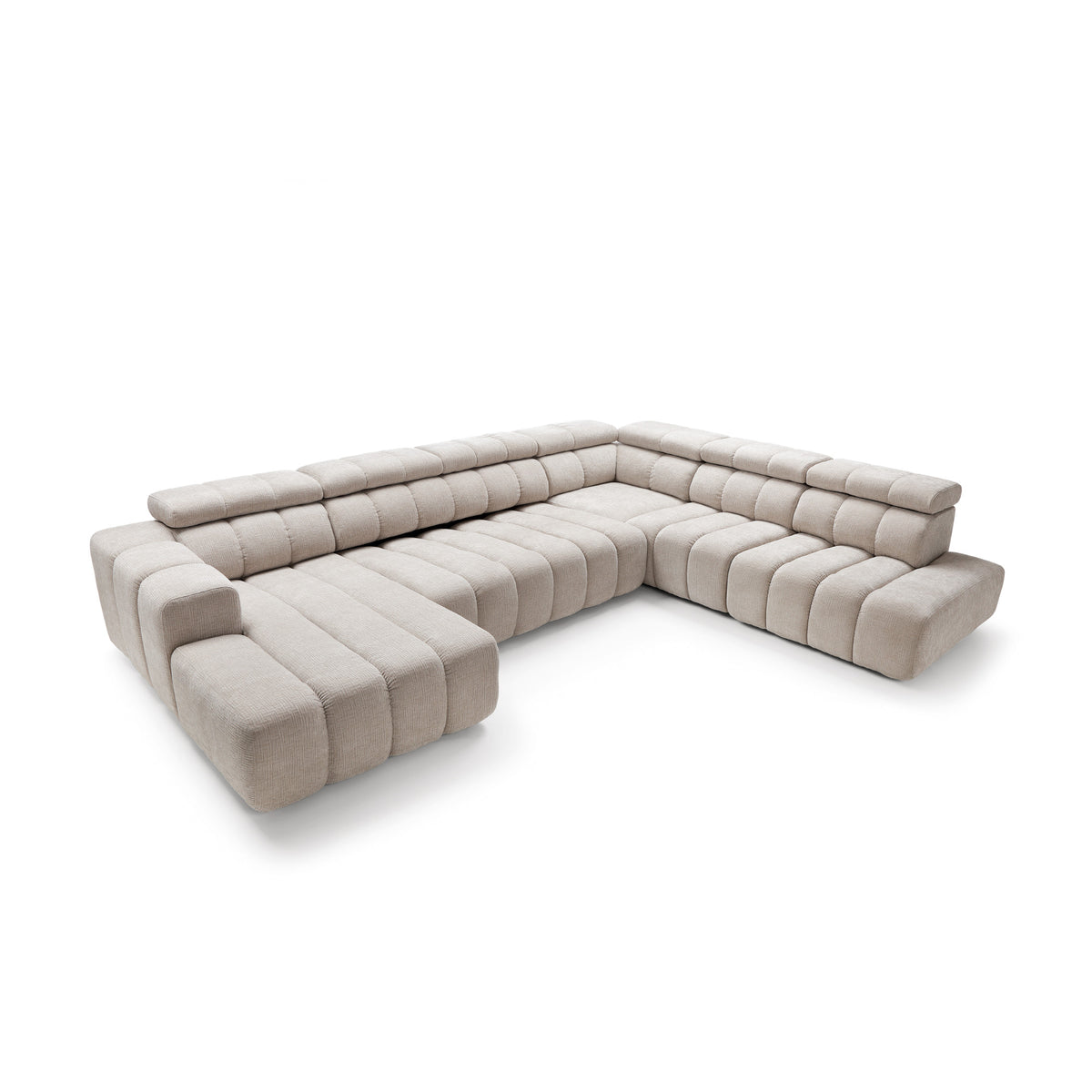 Modular corner sofa with electric seat extension Zürich
